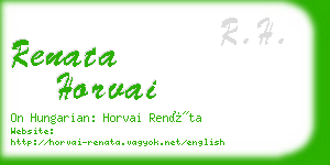 renata horvai business card